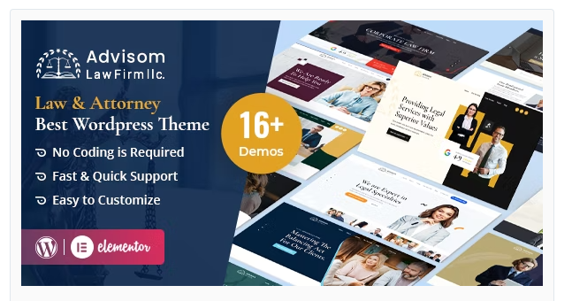 Advisom WordPress Theme for Lawyers & Attorneys