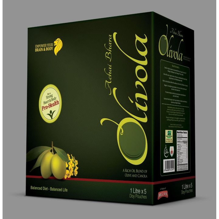 Mezan Olivola Oil – 1 Ltr – Pack of 5 Pouches Best Price