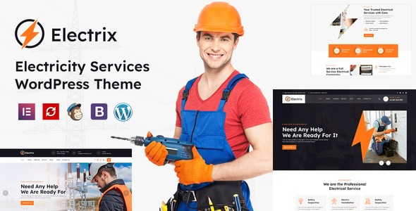 Electrician - Free Electricity Services WordPress Theme