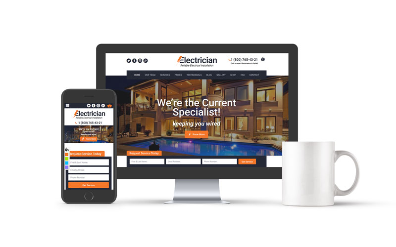 Electrician - Free Electricity Services WordPress Theme