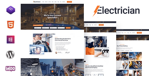 Electrician - Free Electricity Services WordPress Theme