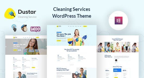 Dustar Cleaning Services WordPress Theme Free Download