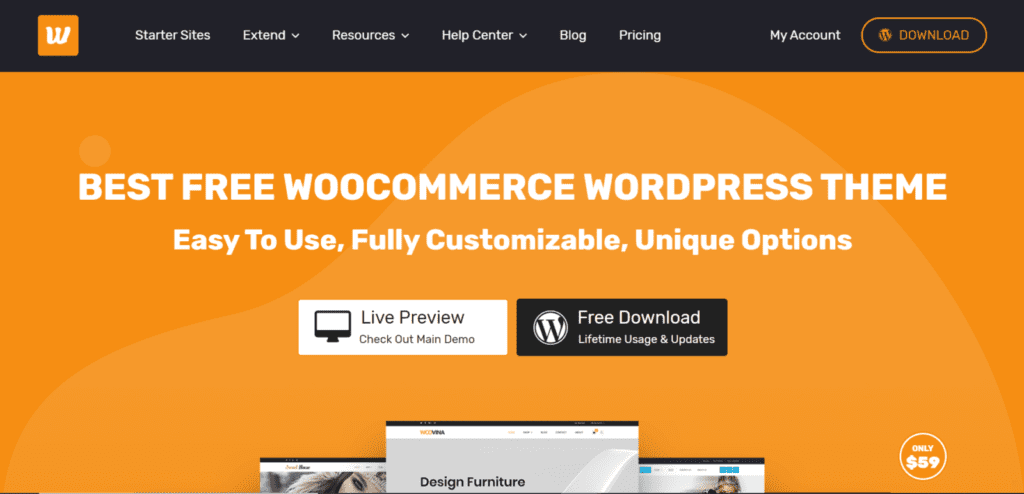 WooVina – Free WooCommerce WordPress Theme for Stores