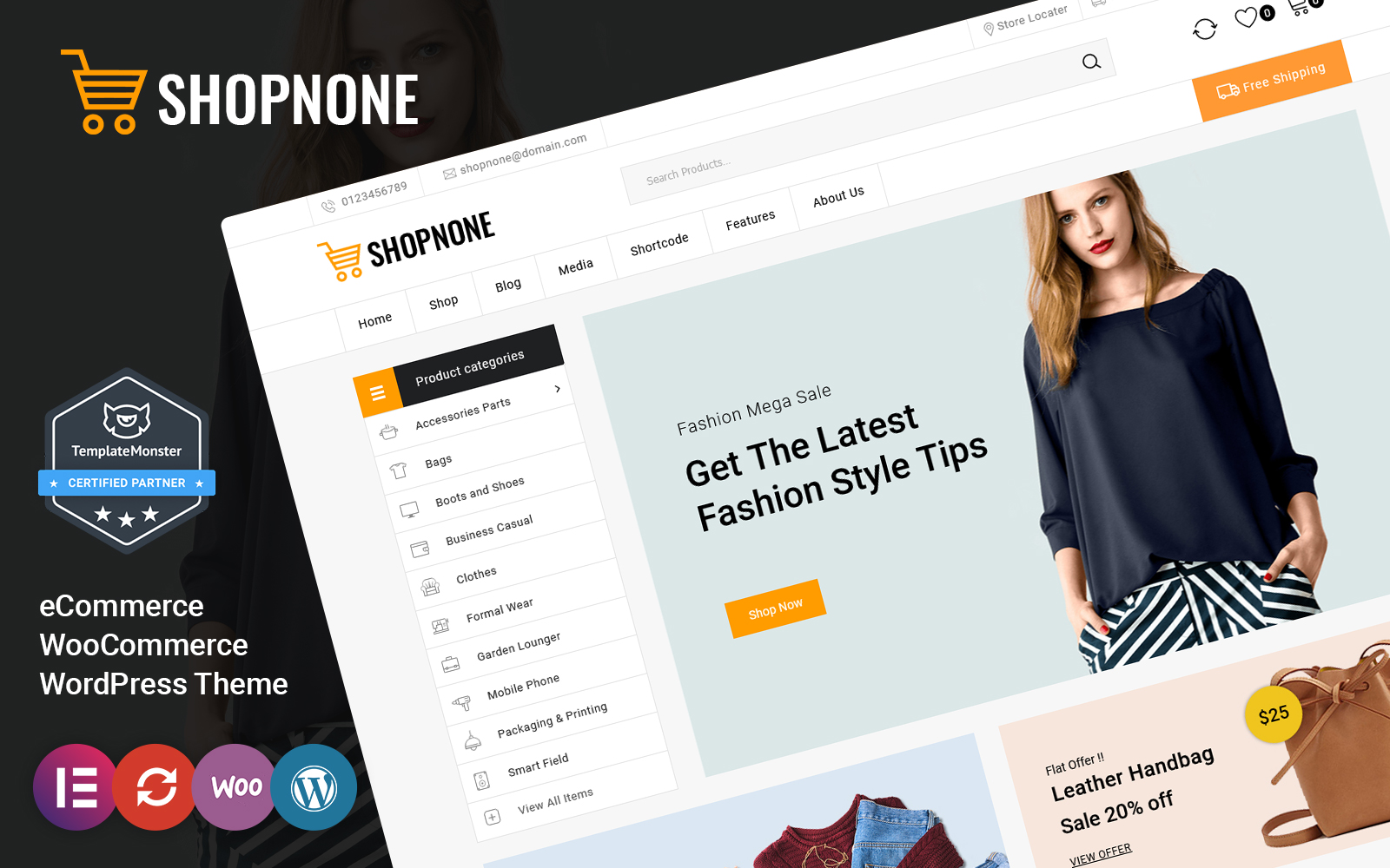 Shopnone Mega Shop Multipurpose WooCommerce Theme Free