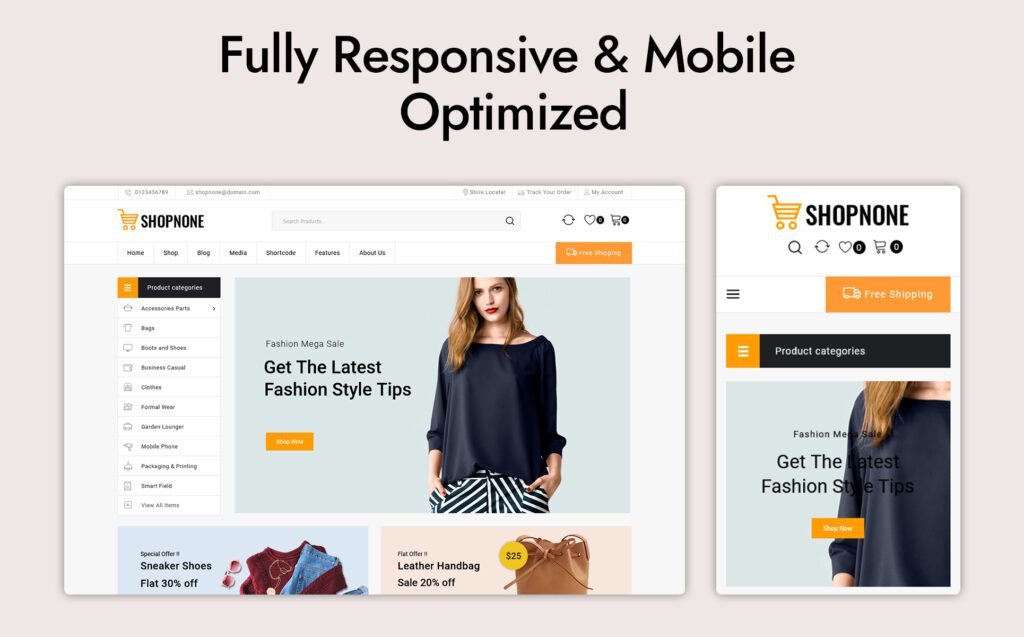 Shopnone Mega Shop Multipurpose WooCommerce Theme Free